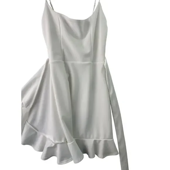 Lucy in the Sky Capri Ruffle Tie Dress • White • XS - Picture 1 of 7